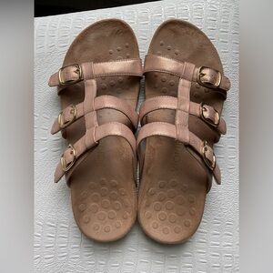 Vionic Rose Gold Strappy Sandals size 11 wide